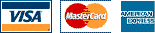 We Accept Visa Master Card and American Express